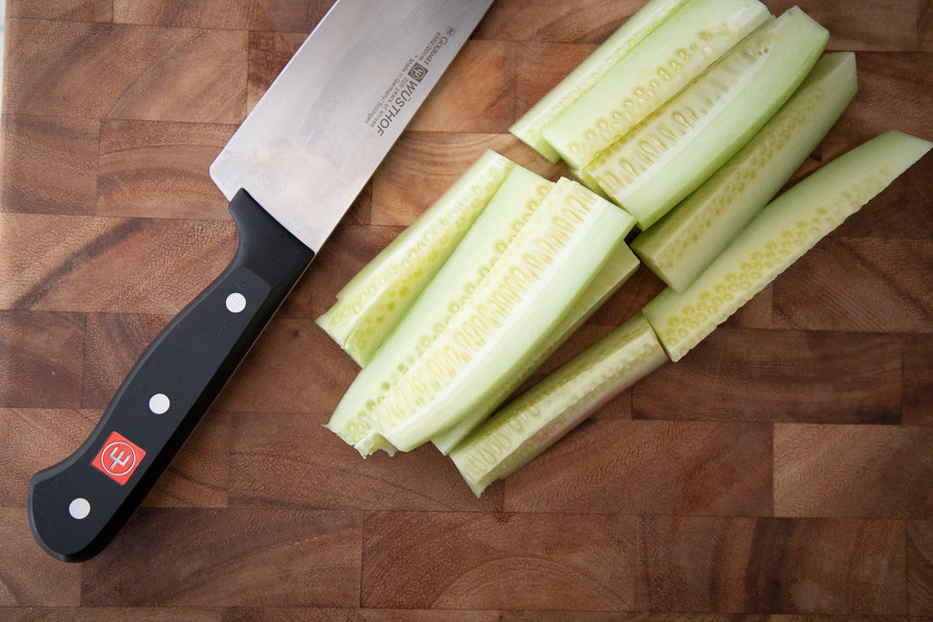 cucumber & wusthof knife
